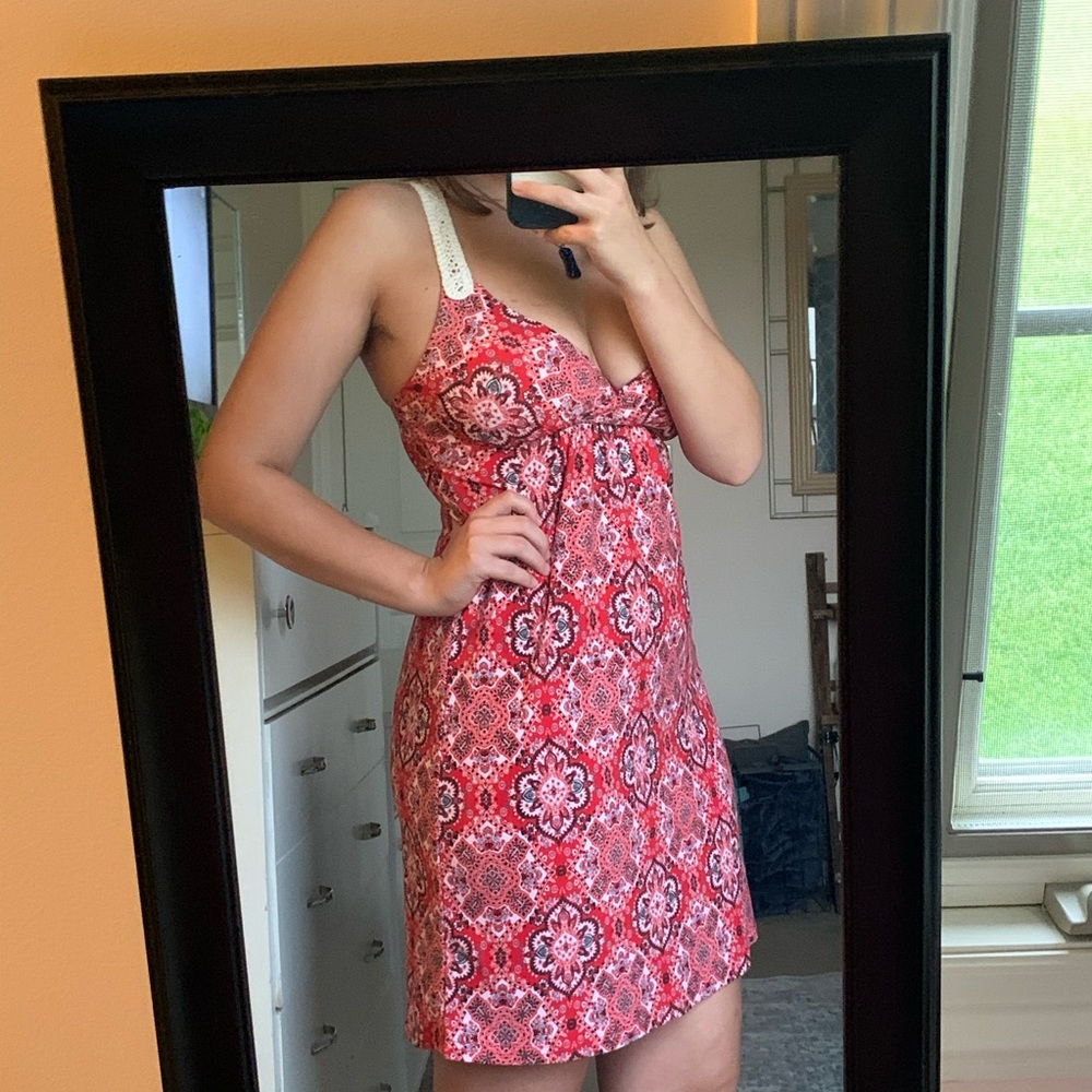 Red Patterned Dress